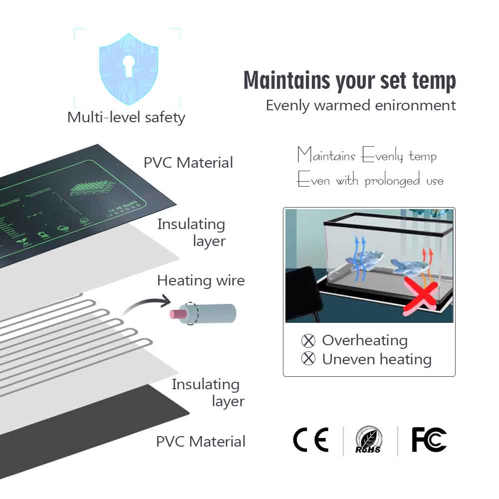 7-100W bitkiler isıtma pedi 16 - Reptile Heating Mat incelemesi ve fiyatı