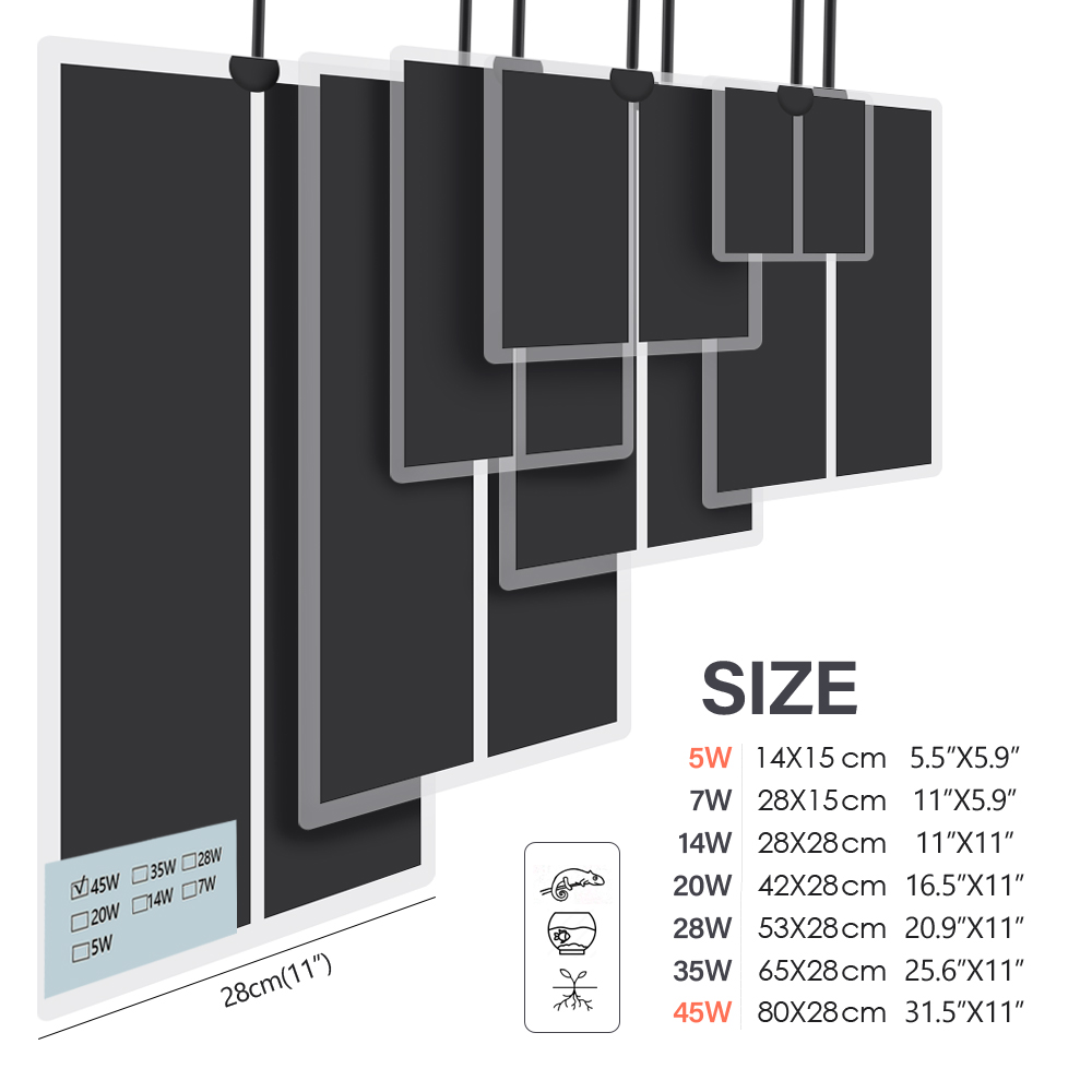 45W-5W 2/4/6H Zamanlayıcılı Ev - Reptile Heating Mat incelemesi ve fiyatı